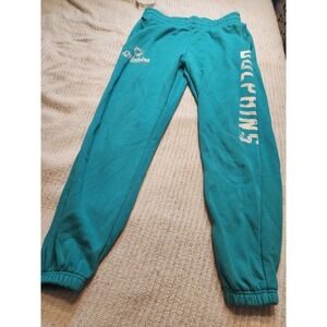 NFL Team Apparel Miami Dolphins Sweatpants Aqua Teal Joggers Mens Medium
